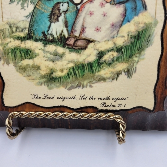 Vintage Wooden Wall Hanging with Bible Verse - Picture 2 of 5